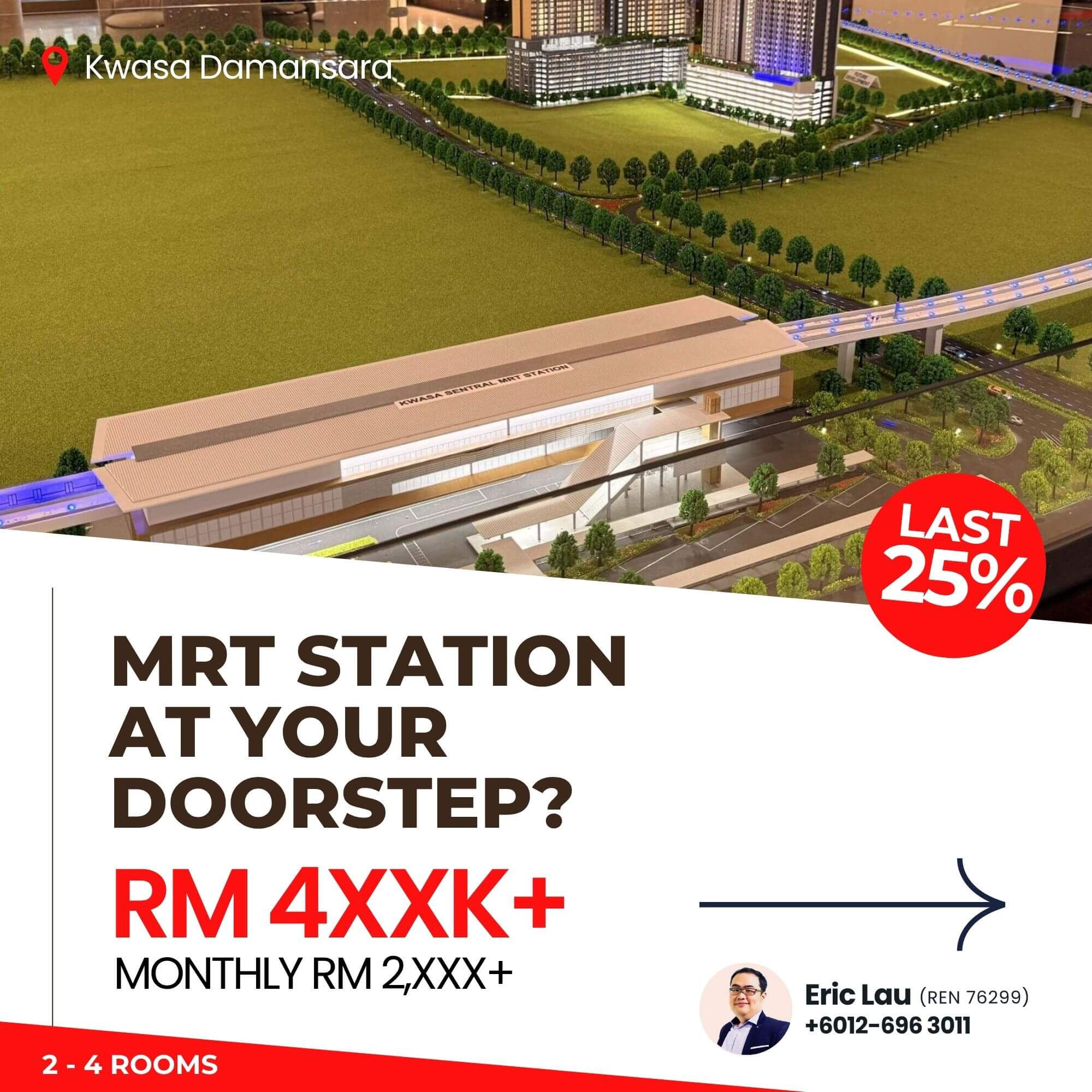 D'Evia MRT Station at Doorstep Investment Kwasa Damansara Eric Lau REN76299 +6012